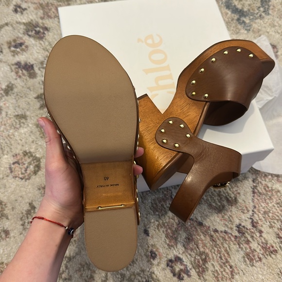 ✨ NIB CHLOE Jeannette wedge clog spring summer 2025 - Picture 17 of 17